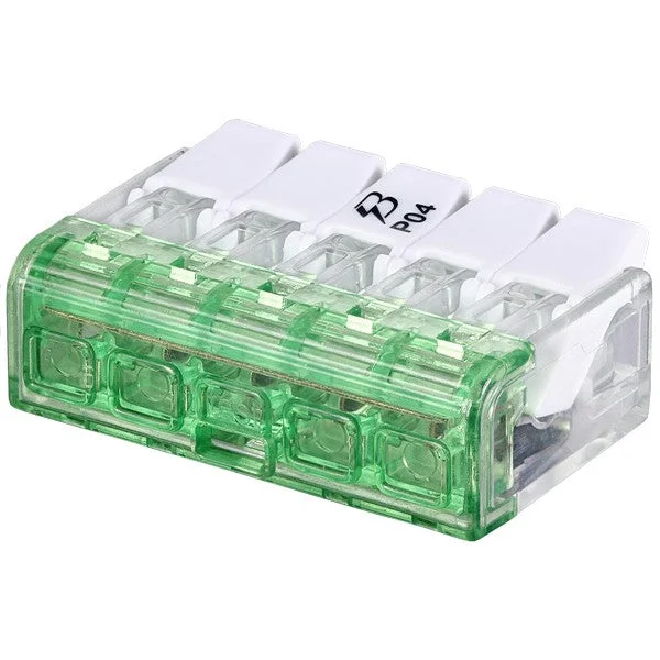 24-12 AWG 5 Port 600 Volt Push In Lever Wire Connector (2300PC Pack)