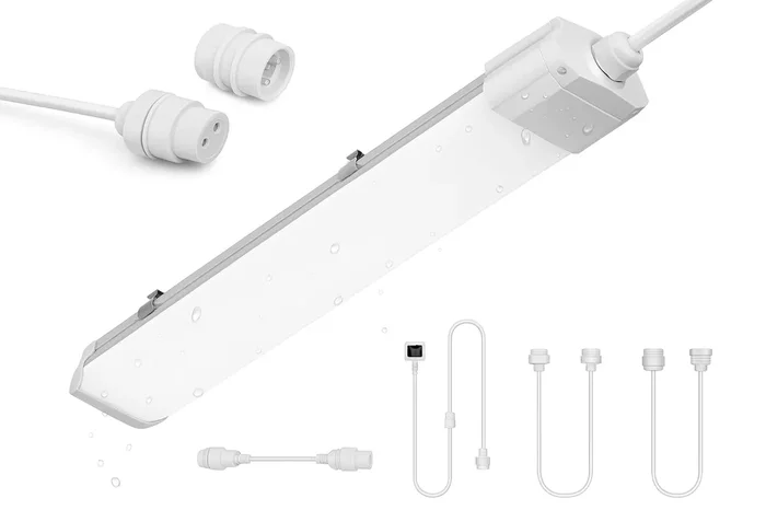 2FT LED Batten Light 18W 6000K 2100LM IP65 Plug in Linkable Tube Ceiling Lamp