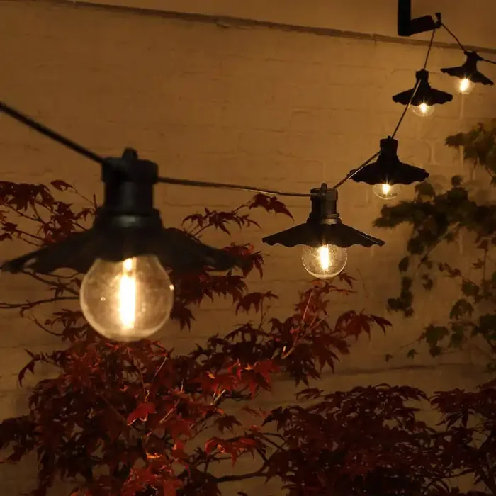 3.5M Scalloped Saucer Warm White LED GLS Connectable Festoon Lights – 6 Lights – Online Lighting