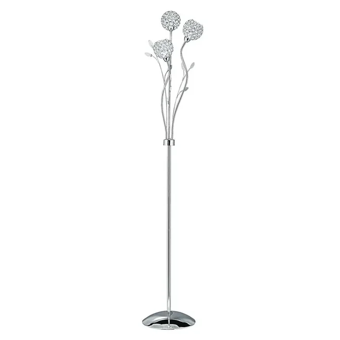 3 Light Floor Lamp – Chrome & Clear Glass (0483BELII3573CC)