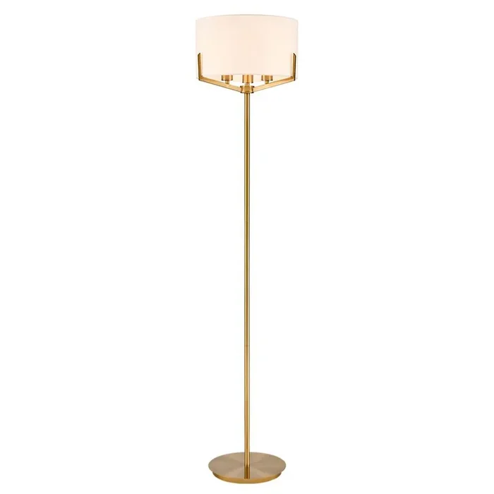 3 Light Floor Lamp in Aged Brass (0194CLISL263)