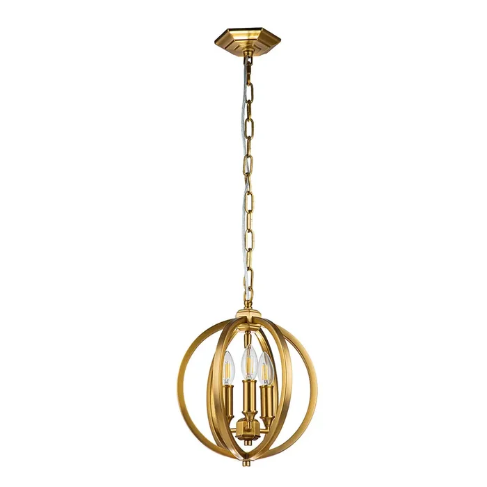 3 Light Small Pendant – Burnished Brass (0178COR3PSBB)