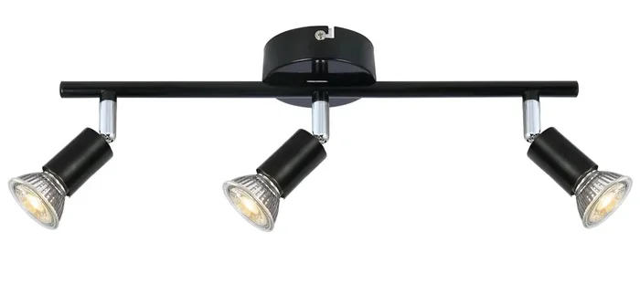 3-Way Modern Black Ceiling Spotlight
