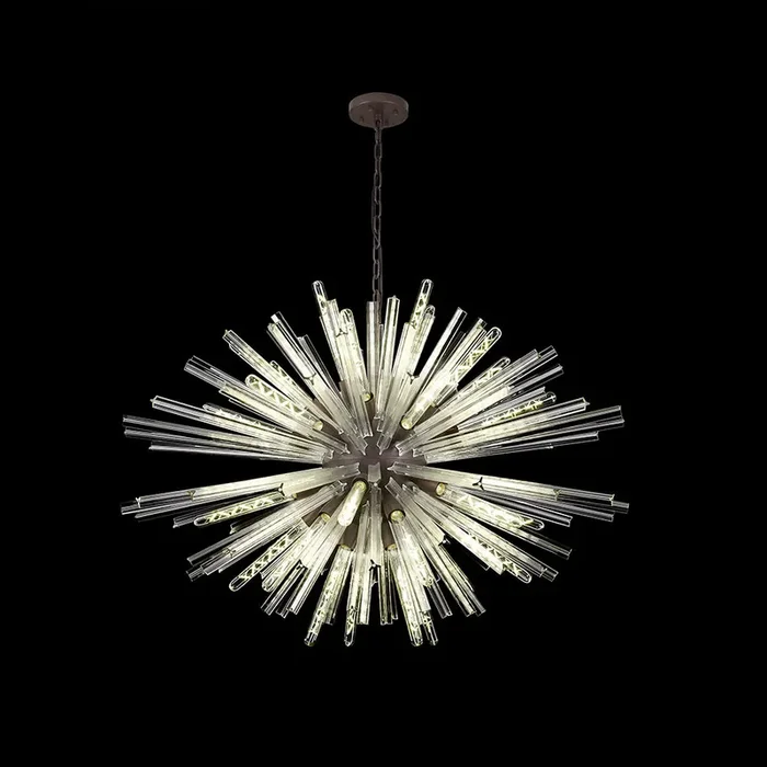 32 Light Oval Pendant in Brown Oxide with Clear Glass (1230THU10E)