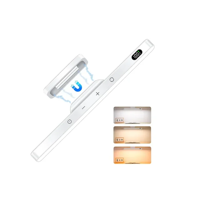 3W Dimmable Under Cabinet Kitchen Lights – Rechargeable 2000mAh Battery, 3 Color Modes, 120 LED Stick-On Display Light for Wardrobe, Mirror, Cupboard, Makeup Table, Bedroom, Wall