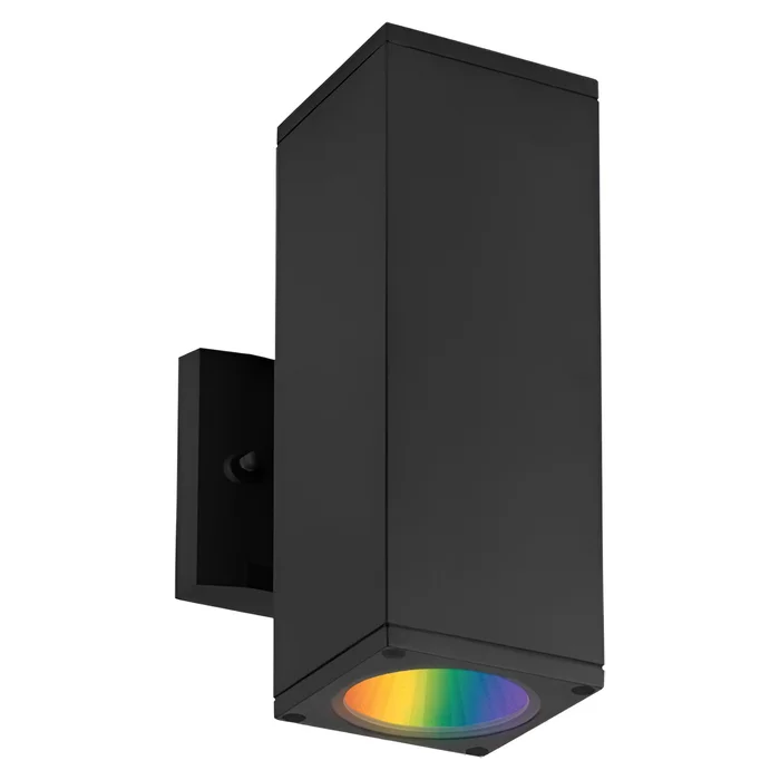 4″ RGBW Cylinder Lights, Square Wall Mount Up/Down, 2400 Lumens, 24 watt,120 Volts, Available in Black or White