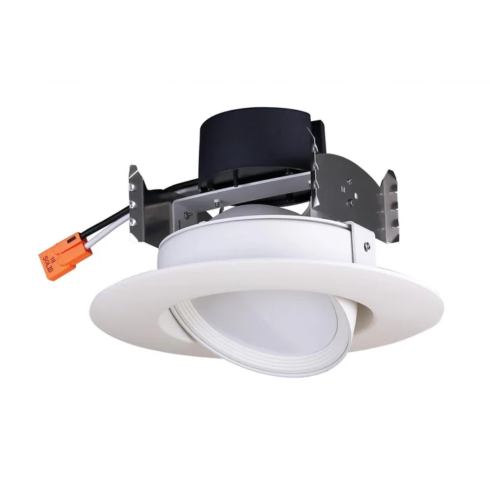 4 Inch 10 Watt 600 Lumen Gimbal LED Recessed Downlight 4000K 90 Degree – E26 Adapter Included