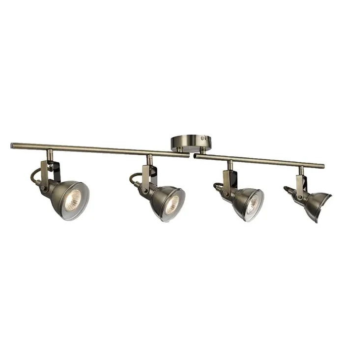 4 Light Split Bar Spotlight – Antique Brass Metal (0483FOC1544AB)