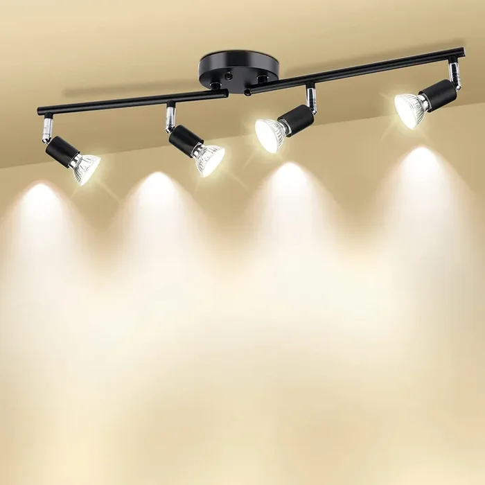 4-Way LED Spotlight Fittings for Ceiling Adjustable Light Bar
