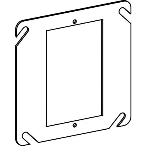 41000 – Flat, 4″ Square (4S) 1-Gang Device Ring