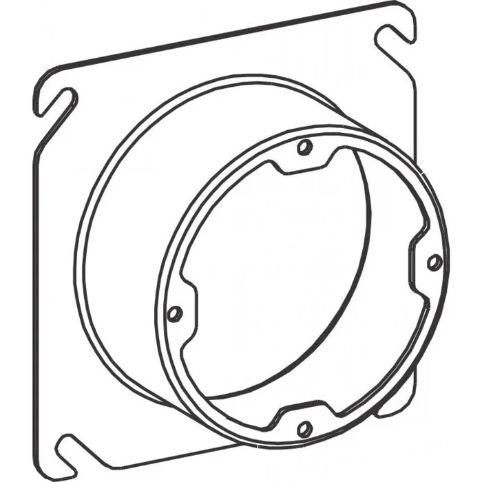 43150X – 4S 1-1/2″ Raised Steel Plaster Ring, Dual Direction