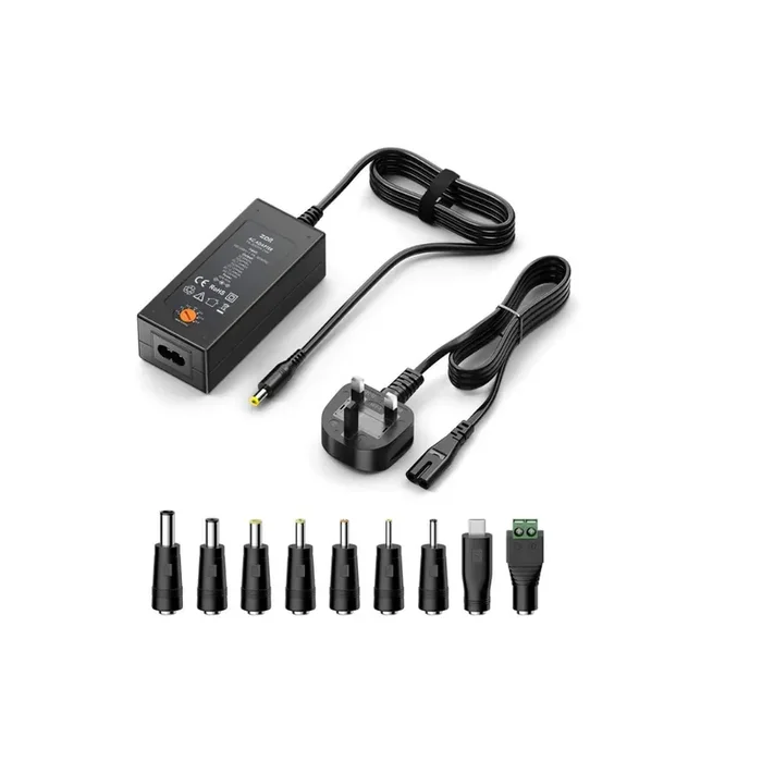 45W Universal Power Adapter AC DC 5V 6V 7.5V 9V 12V 13.5V 15V Power Supply Transformer Adaptor for Household Electronics, 3A Max