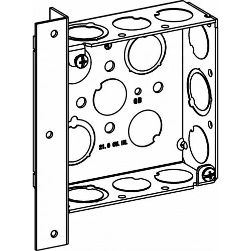 4SB-MKO-AB – 1-1/2″ Deep, 4″ Square (4S) Box Welded with MKO & AB Bracket