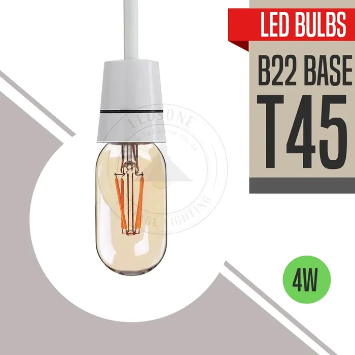 4W T45 B22 LED Dimmable Vintage Filament Light Bulb