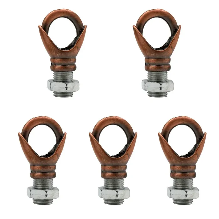 5 Pack Retro Copper Ceiling Hook Light Fitting Pendant
