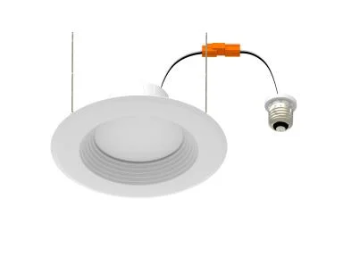 6 Inch 11 Watt Color Selectable LED Residential Downlight Retrofit White Trim 2700/3000/3500/4000K