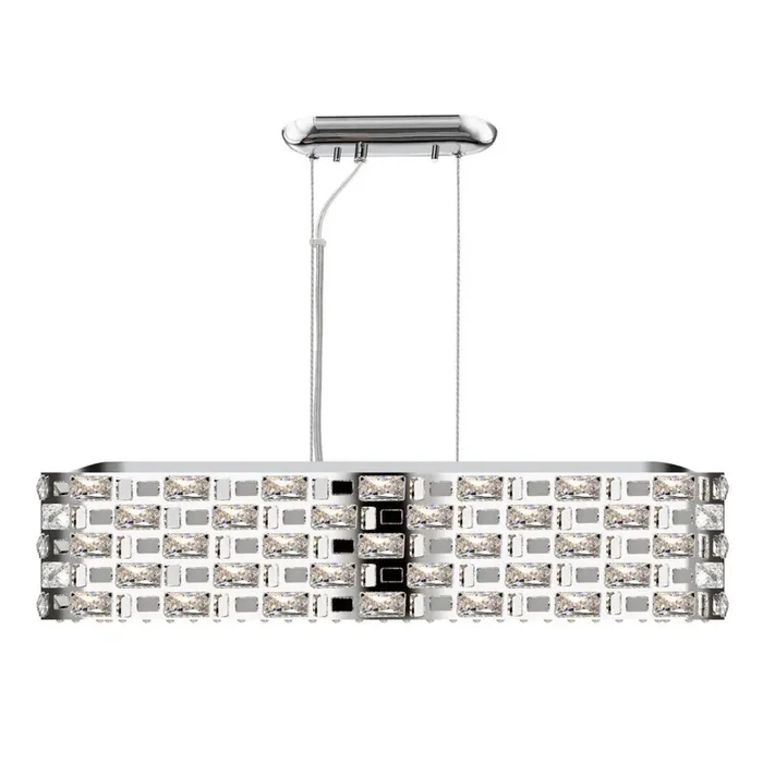 6 Light Oblong Pendant – Crystal and Chrome (0268LOL06OBLCH)
