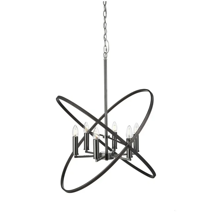 6 Light Pendant – Pewter Metal (0483HOO82466PW)