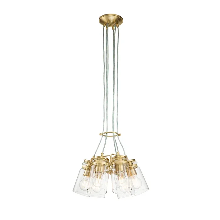 6 Light Pendant – Brushed Brass (0178BRI6BB)
