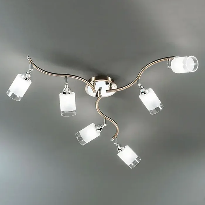 6 Light semi flush adjustable ceiling light – Bronze (0194CAMSPOT8776)