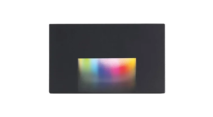 6PK RGBW LED Step Light, Horizontal, 3W, 2700-6500K, 120V, Black or White Finish