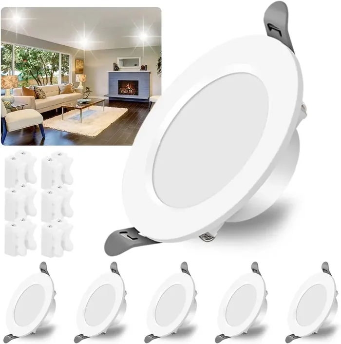 6W LED Recessed Ceiling Spotlights Cool White, Pack of 6 UK