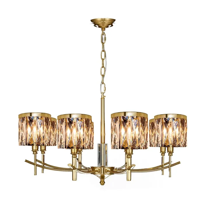 8 Light Chandelier in Satin Gold (1476OPU37D8ASG)