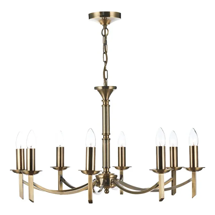 8 Light Dual Mount Pendant Antique Brass (0183AMB0875)