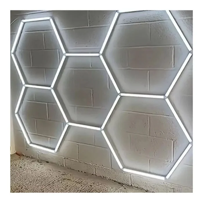 96in x 69in Hexagon Pattern LED Shop Light Kit – 144W – LumeGen