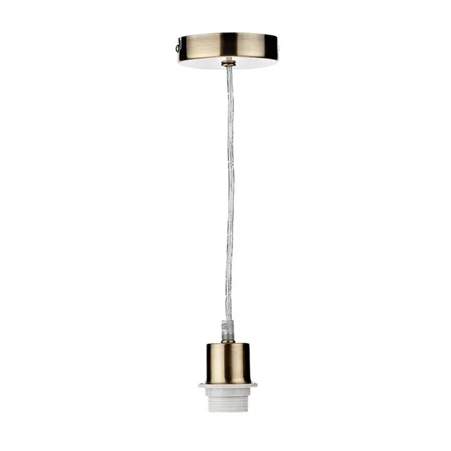 Accessory 1 Light Antique Brass E27 Pendant Light Suspension