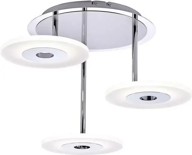 ADALI 3 Light Satin Chrome Semi Flush Ceiling Light