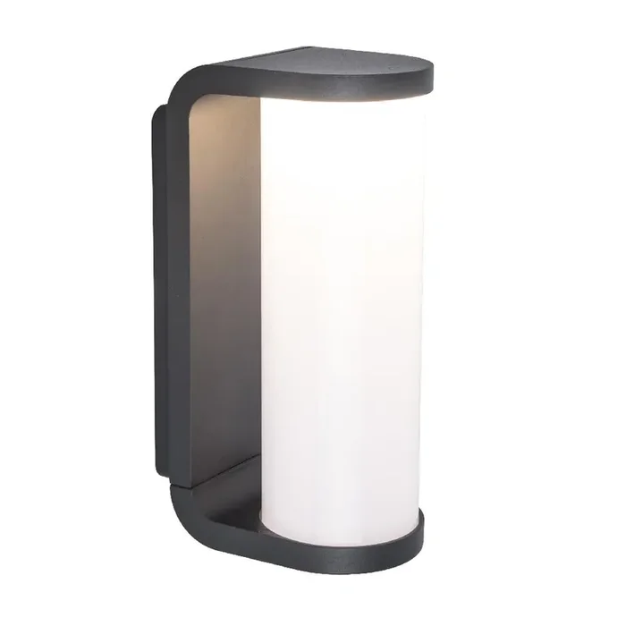 Adalyn LED Anthracite Outdoor Modern Cylinder Wall Light