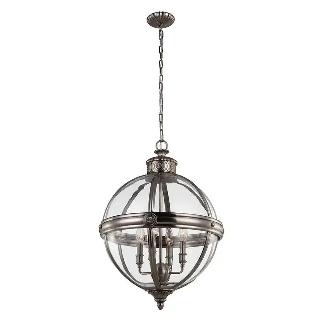 Adams 4 Light Antique Nickel Pendant Light