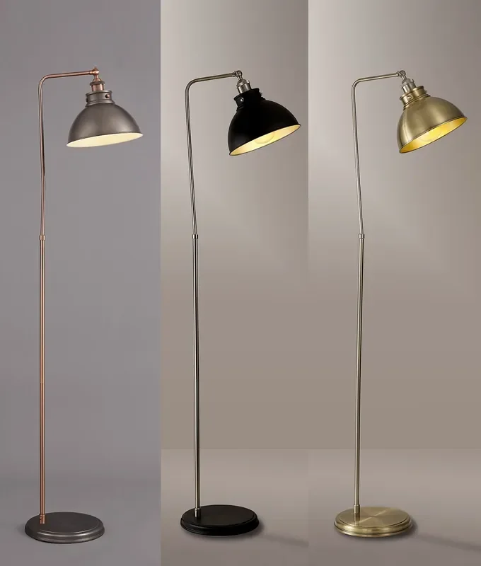 Adjustable Floor Lamp with Metal Shade – 3 Options