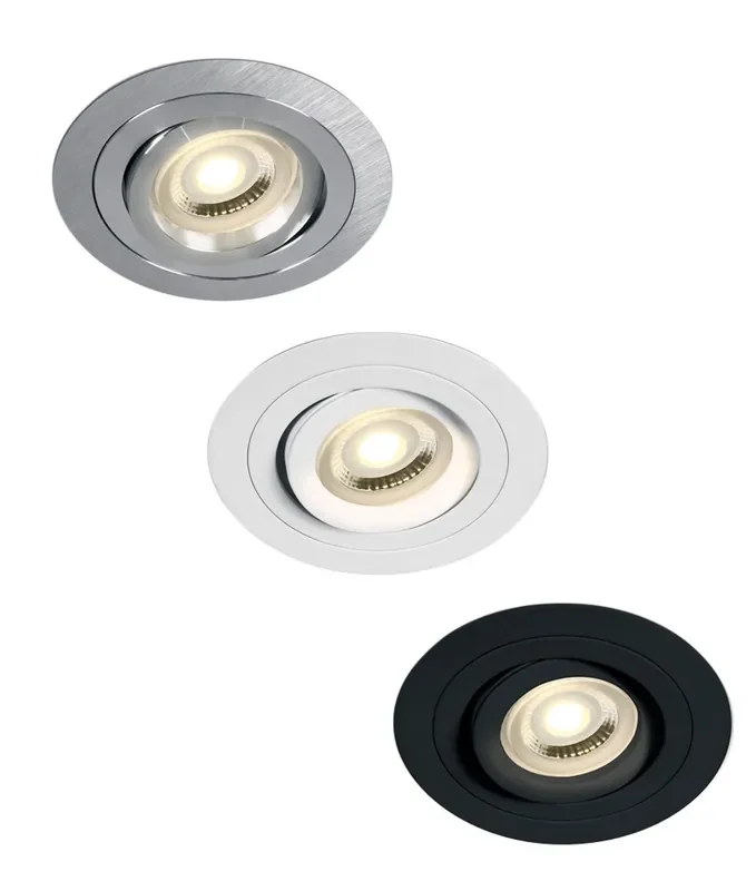 Adjustable GU10 Aluminium Downlight – Tilt & Rotate