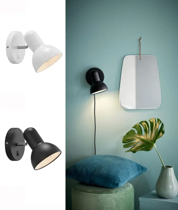 Adjustable Shade Wall Light – Switched