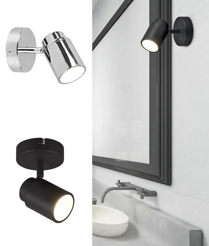 Adjustable Single Spot Bathroom Light IP44 – 2 Options