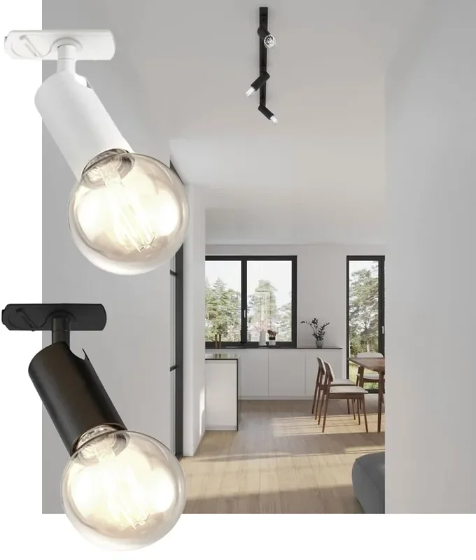 Adjustable Track Head Spotlight – Bare Bulb Holder