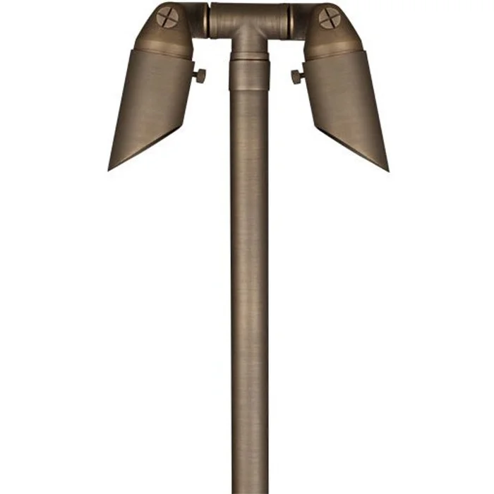 Advantage Light Source ADV-PS-204B-MR11 Little Smoky Twin Path Light, 35W MR11, Cast Brass, Natural Bronze