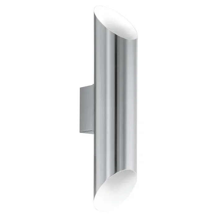 Agolada LED Stainless Steel & White Outdoor Modern Up & Down Wall Light