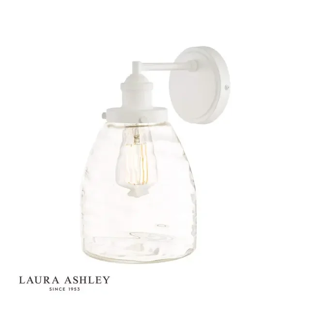 Ainsworth Cream with Clear Glass IP44 Wall Light