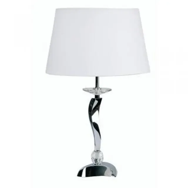 Aire Chrome with Crystal Table Lamp