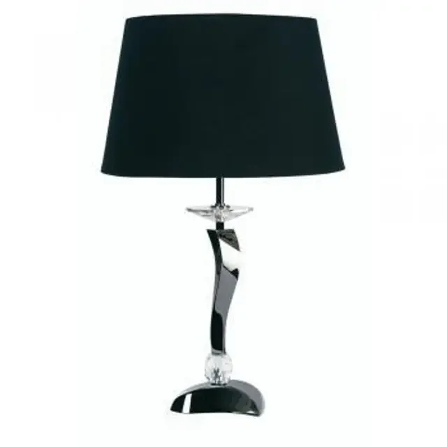 Aire Titanium with Crystal Table Lamp