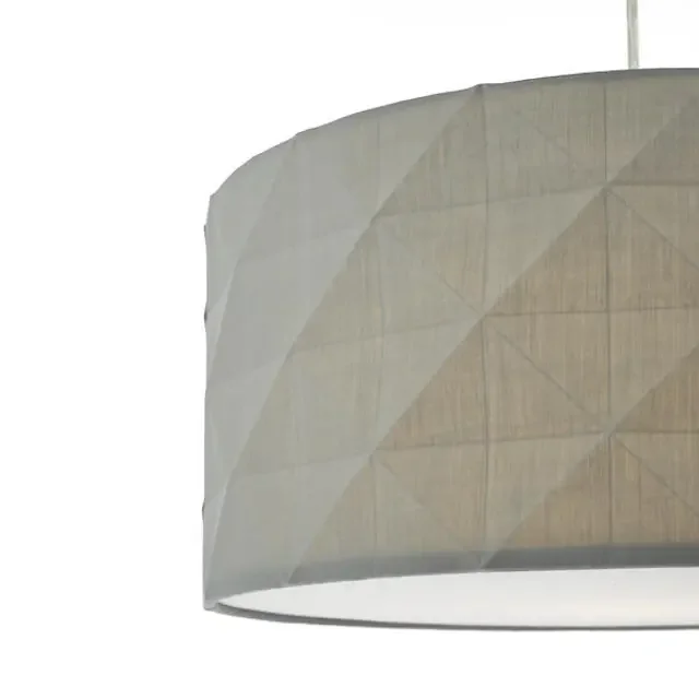 Aisha Faceted Grey with White Diffuser Easy Fit Shade Only
