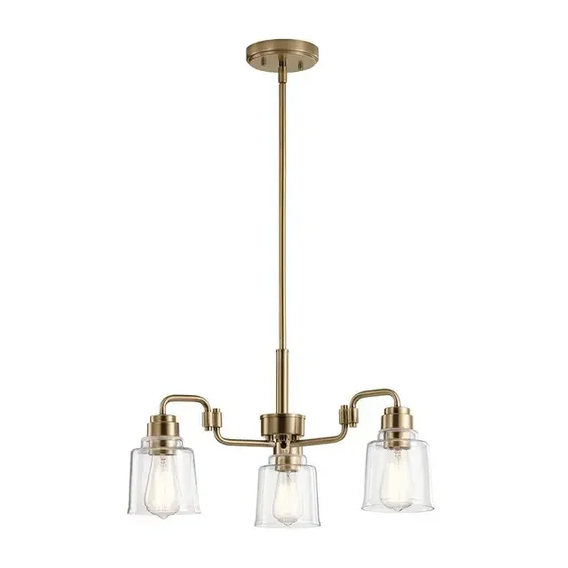 Aivian 3 Light Weathered Brass Chandelier