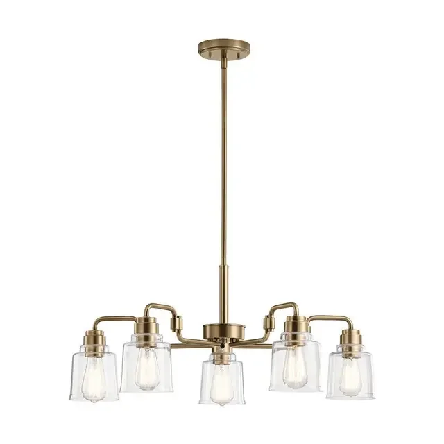 Aivian 5 Light Weathered Brass Chandelier