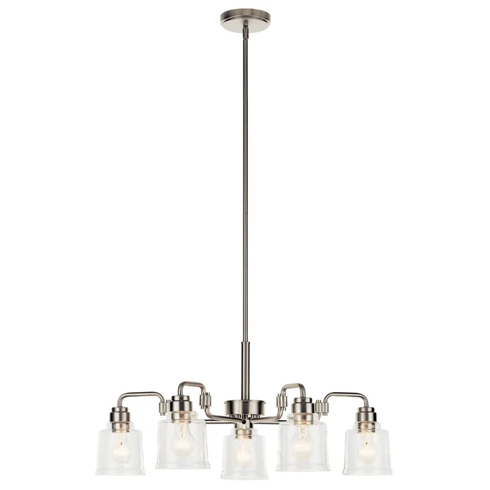Aivian Five Light Chandelier in Nickel Textured (12|52398NI)