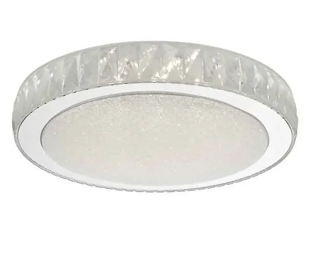 Akelia Large Acrylic & Stainless Steel LED Flush Ceiling Light
