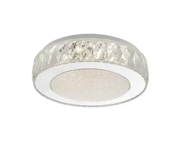 Akelia Small Stainless Steel and Acrylic LED Flush Ceiling Light