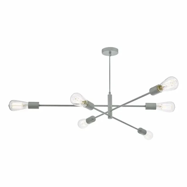 Alana 6 Light Matt Grey Pendant Light